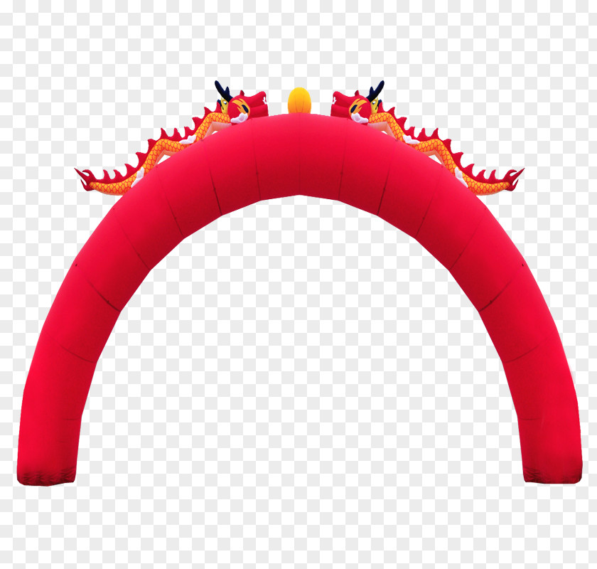 Chinese Dragon Arched Columns Column Arch Ink PNG