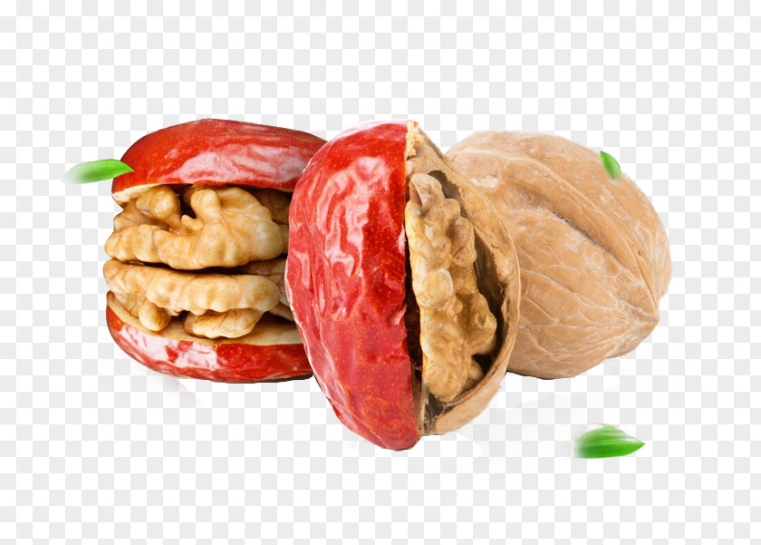 Dates And Walnuts Combo Jujube Walnut Dried Fruit Snack PNG