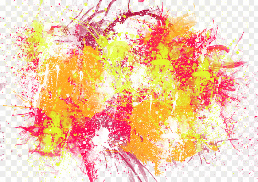 Colorful Spray Painting Brush PNG