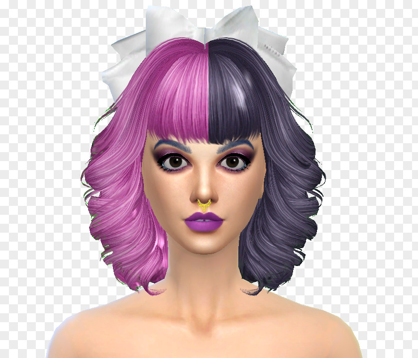 Long Hair Melanie Martinez The Sims 4 3 PNG