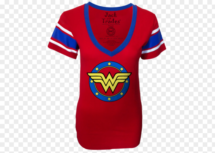 T-shirt Wonder Woman Sports Fan Jersey Sleeve PNG