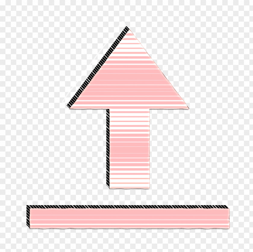 Triangle Pink Upload Icon PNG