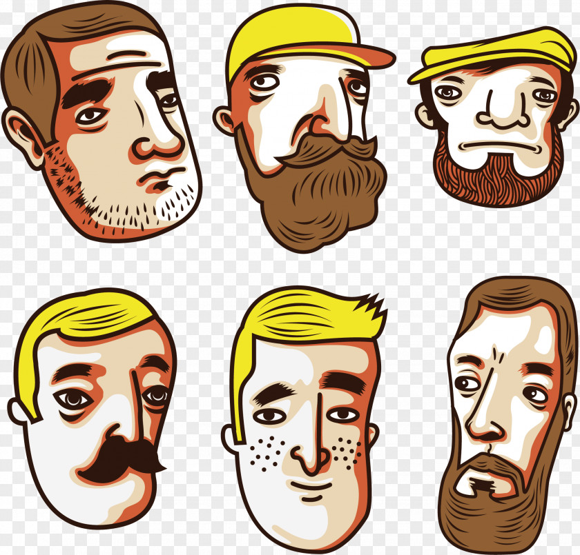 Vector Hand-painted Cartoon Avatar Clip Art PNG