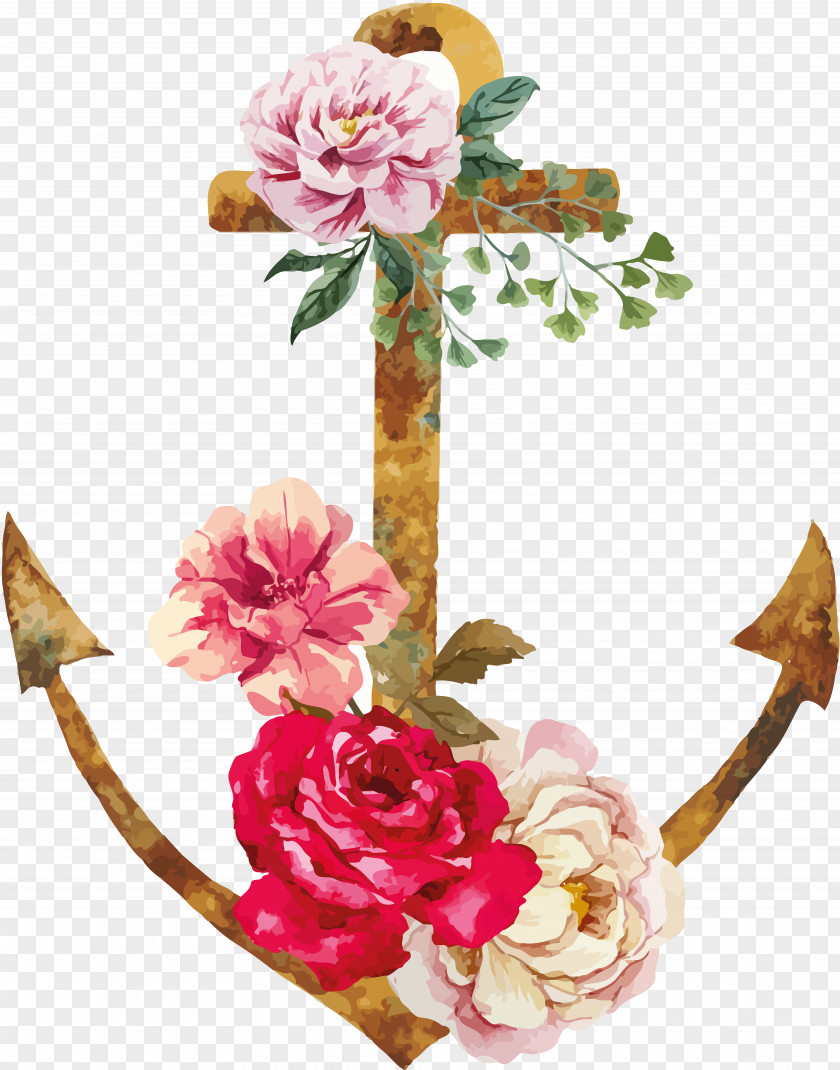 Anchor Flower Clip Art PNG