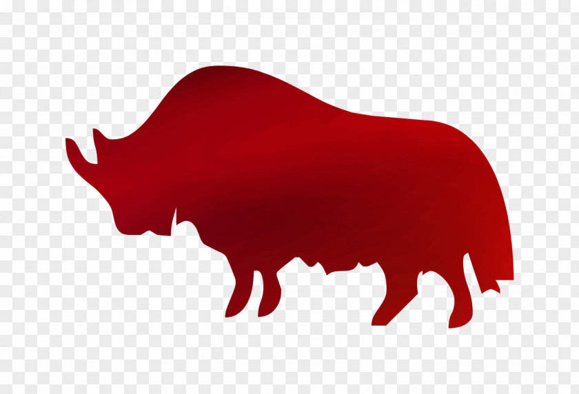 Cattle Clip Art Silhouette Snout RED.M PNG