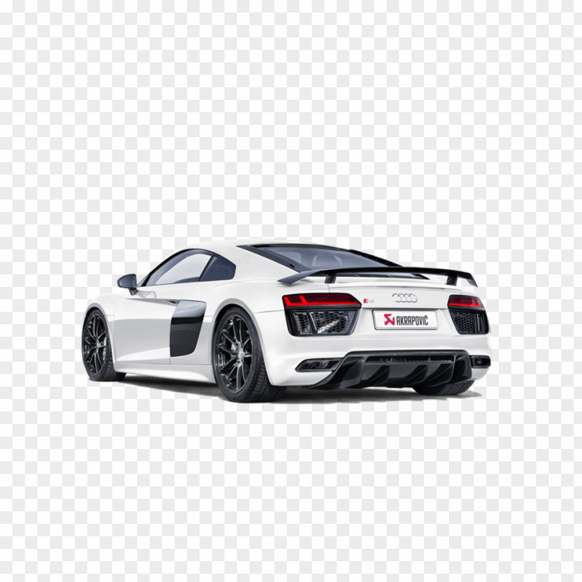 White,Back Side,car,Audi R8 2017 Audi Exhaust System Car PNG