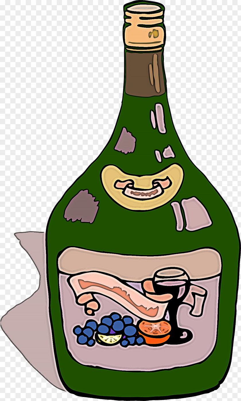 Bottle Cartoon Wine Drink Glass PNG