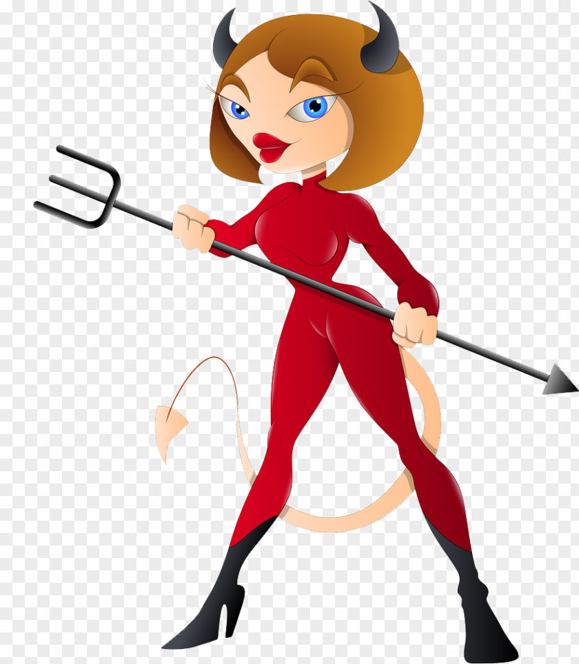 Female Illustrator Devil Clip Art PNG