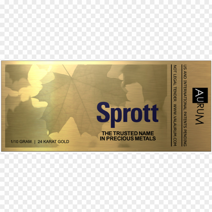 Gold Sprott Money Ltd Canadian Maple Leaf Bullion Inc. PNG