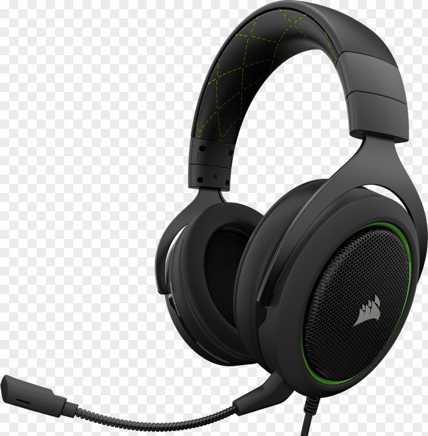 Headphones Corsair Gaming HS70 Wireless Headset With 7.1 Surround Sound Components PNG