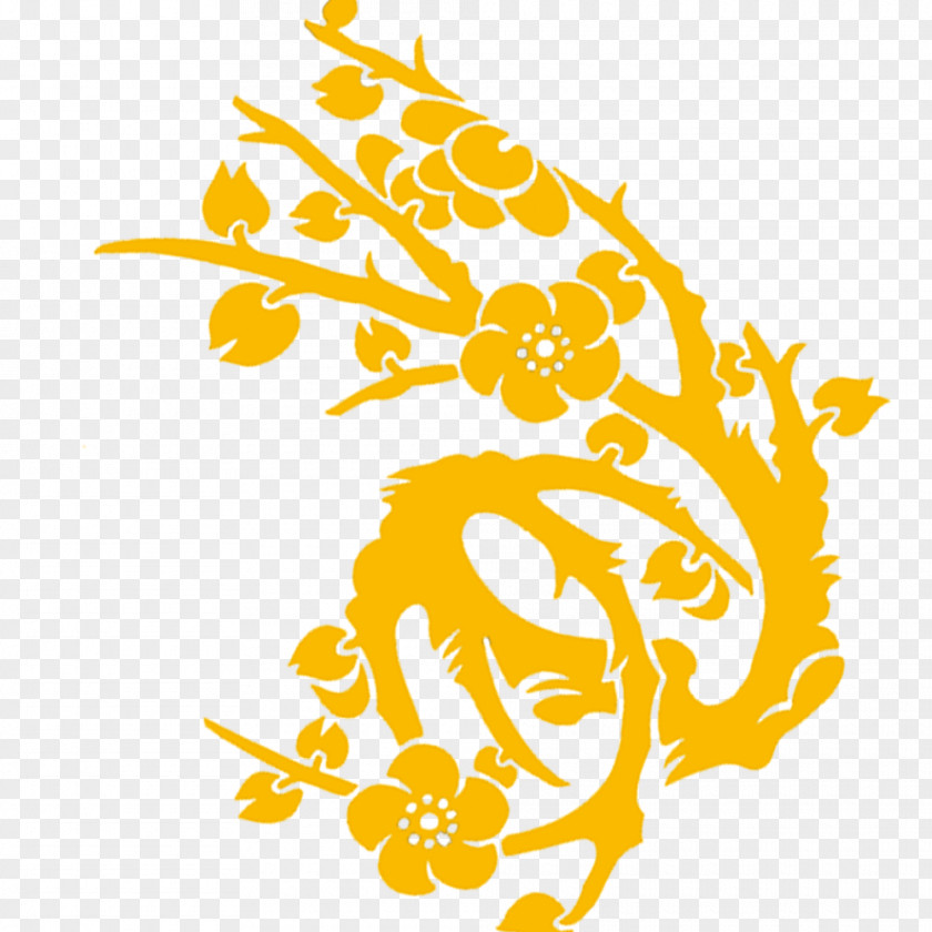 Plum Flower Yellow Blossom Clip Art PNG