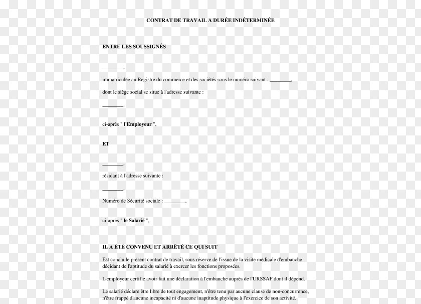 Contrat De Professionnalisation Employment Contract à Durée Indéterminée Commercial Agency Agreement PNG