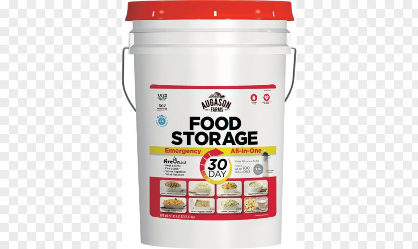 Farm Milk Pail Food Storage Bucket Emergency Rations PNG