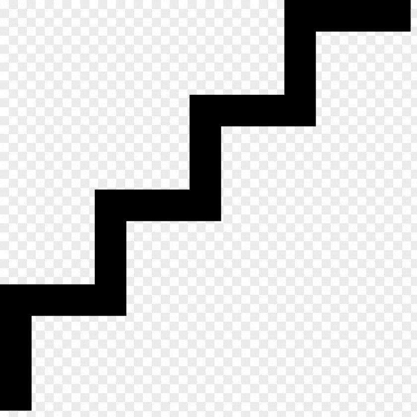 Horizontal Line Stairs Symbol PNG