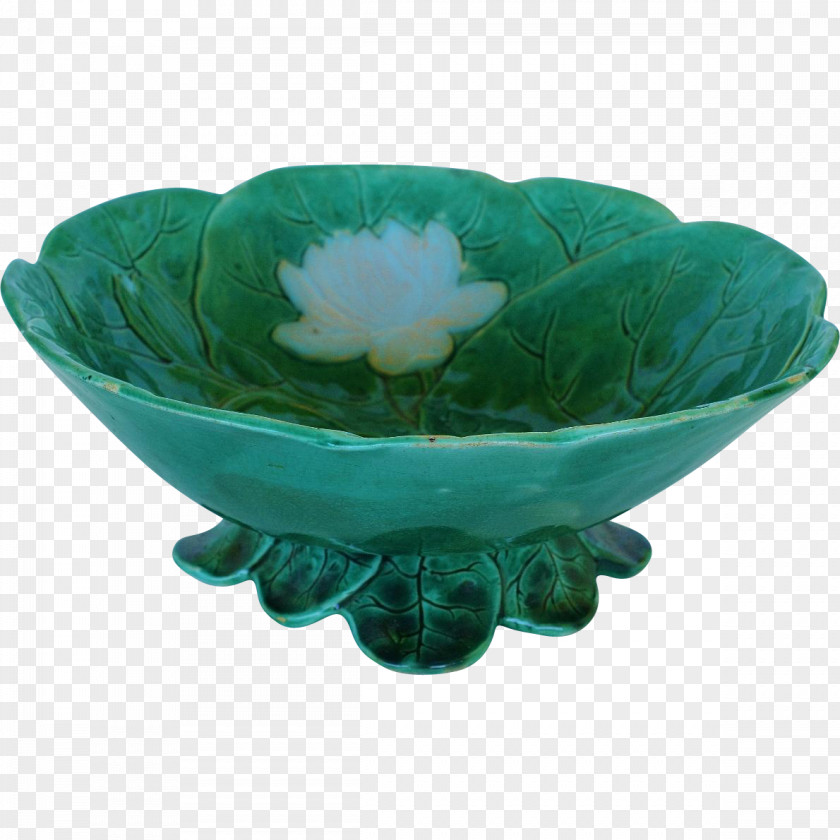 Waterlily Turquoise Teal Tableware Bowl PNG