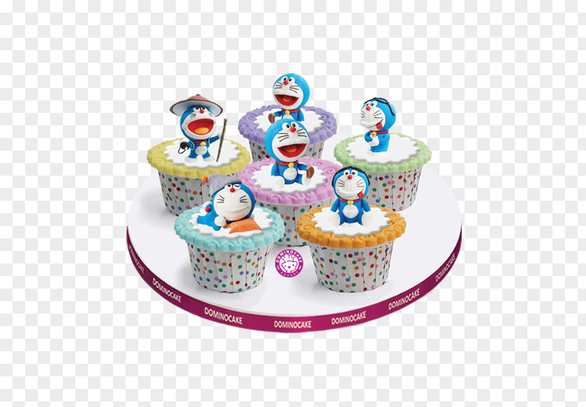 Doraemon Cupcake Frosting & Icing Muffin Cream PNG