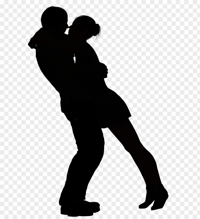 Kiss Silhouette Couple Woman PNG