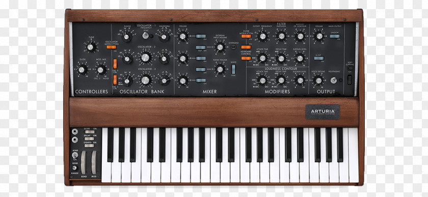 Mini Synth Minimoog Sound Synthesizers Arturia V Virtual Modelling Keyboard PNG