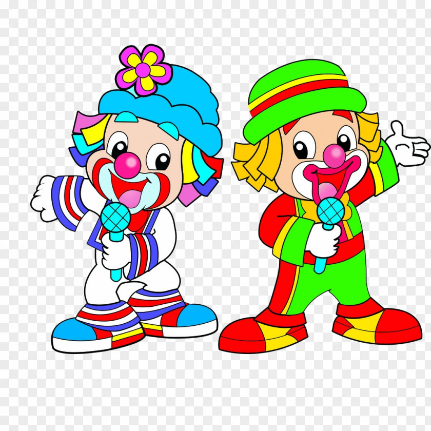 Singing With Women Pierrot Clown Circus Clip Art PNG