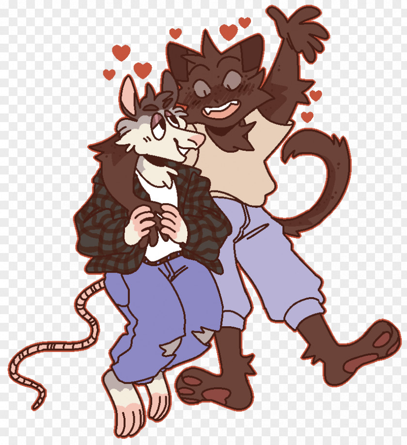 Love Kiss Cat Lion Dog Horse PNG