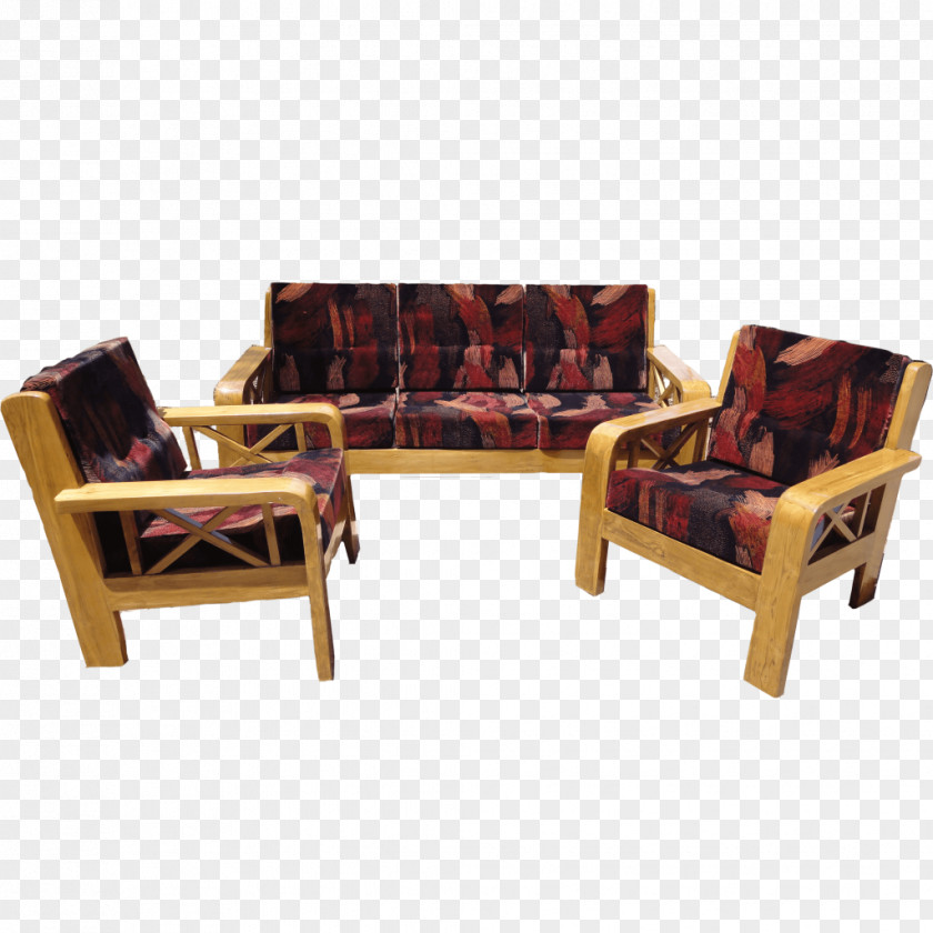 Wood Sofa Loveseat Table Couch Chair Cushion PNG