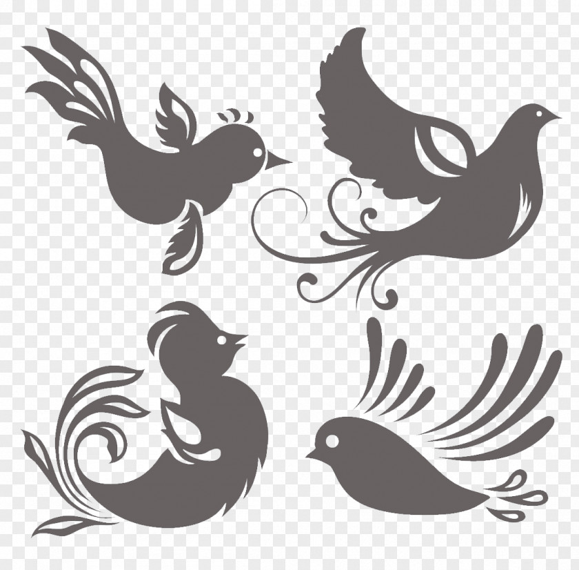 Birds Vector Silhouettes Bird Silhouette Computer File PNG