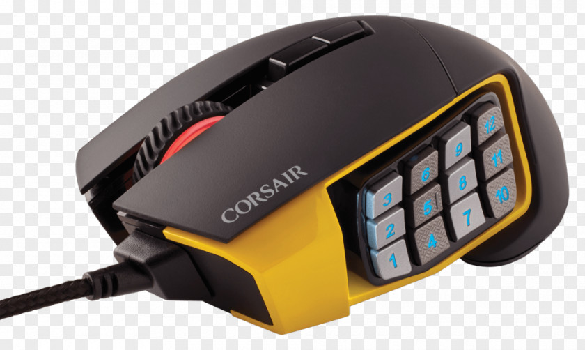 Computer Mouse Corsair Scimitar RGB PRO Video Game Color Model PNG
