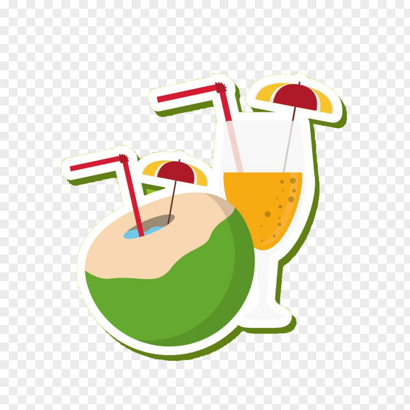 Flat Icon Vector Graphics Cocktail Drink Image Design PNG