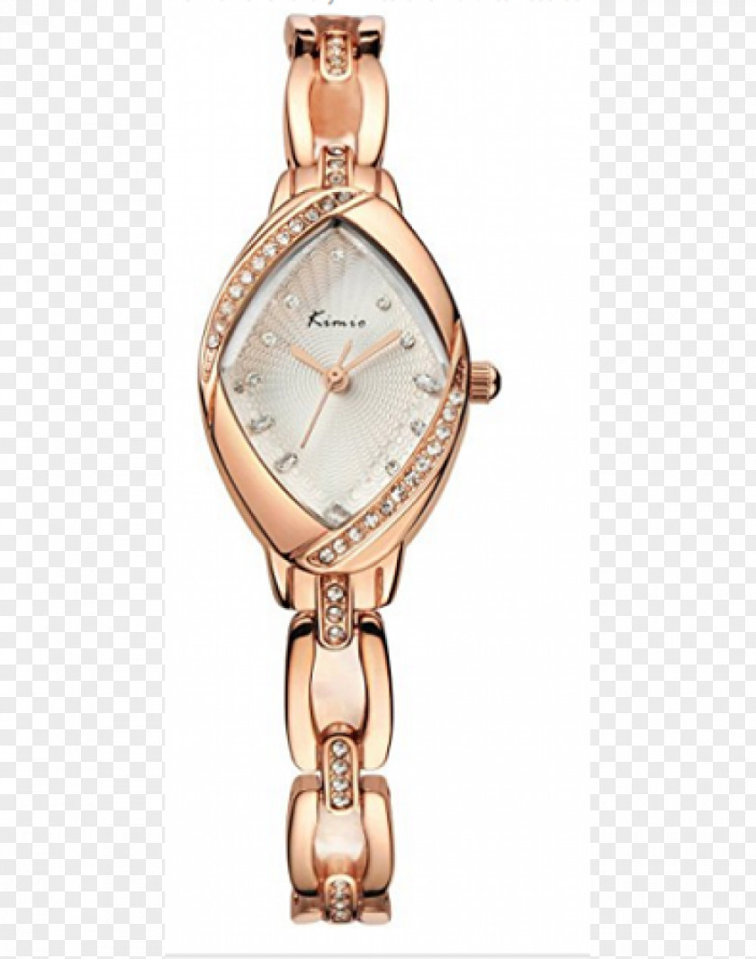 Watch Quartz Clock Strap Gold Imitation Gemstones & Rhinestones PNG