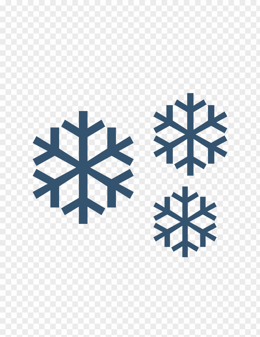 Blue Snowflake Flat Material Illustration PNG