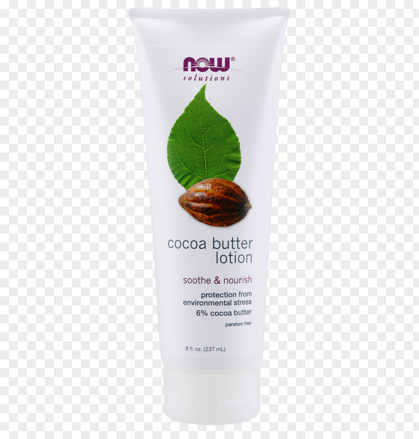Cocoa Butter Lotion Cream Cacao Tree NOW Foods PNG