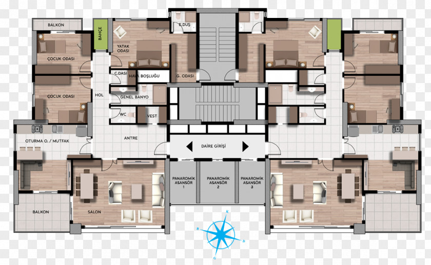 Kat Floor Plan Mersin Hantas Construction Architecture Architectural Engineering Kế Hoạch PNG