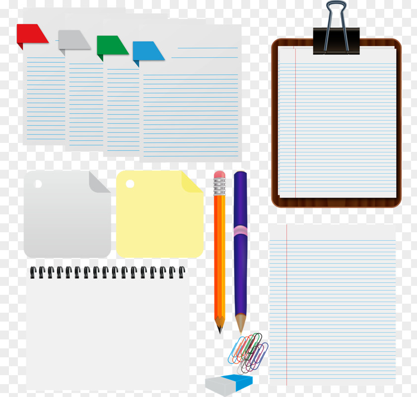 Notebooks And Pencils Paper Stationery Pencil Clip Art PNG