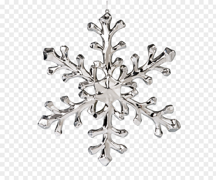 Snowflake Christmas Ornament Silver Image PNG