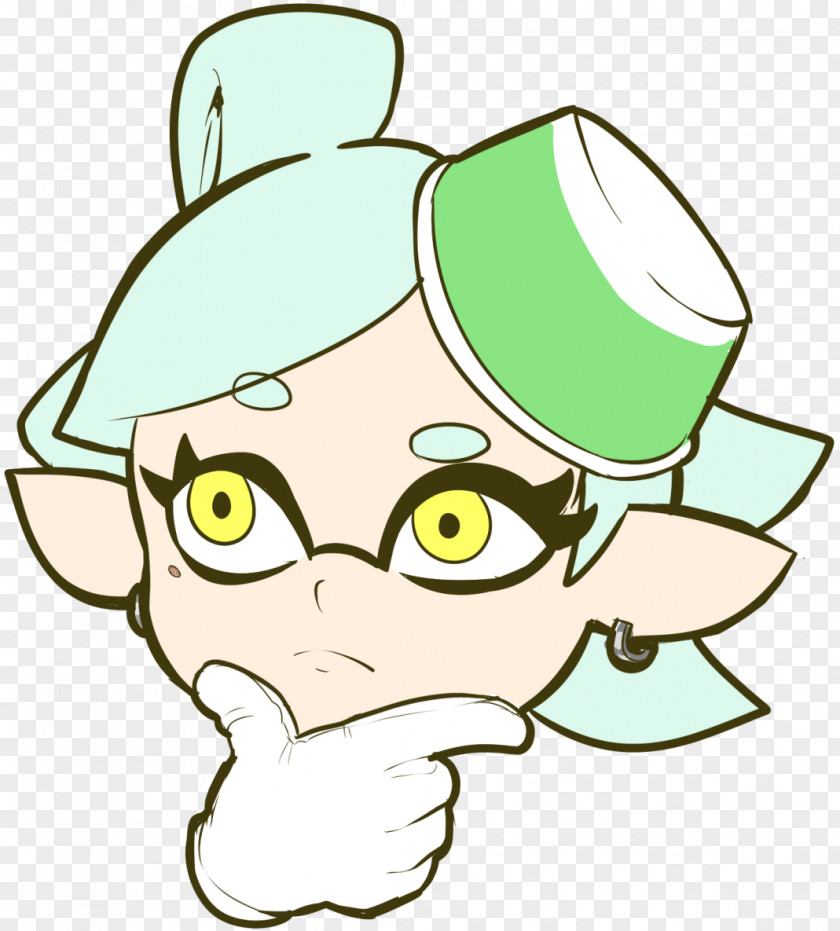 Splatoon 2 Emoji Video Game 4chan PNG game 4chan, thinking woman, green haired female character art clipart PNG