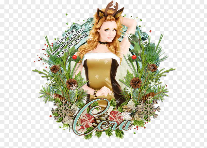 Flower Christmas Ornament Figurine PNG