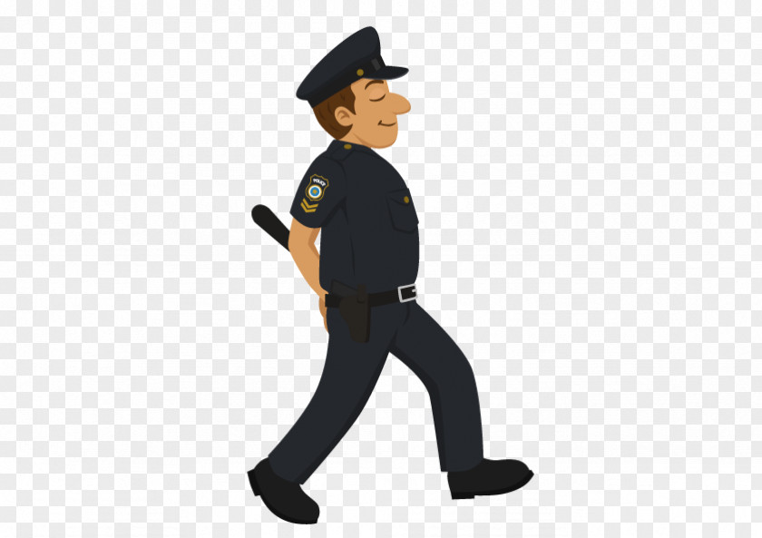 Hand-painted Cartoon Policeman Police Officer Character Clip Art PNG