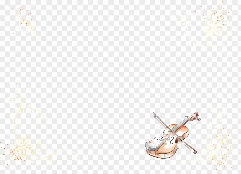 Hand-painted Pattern Violin Tile Floor PNG