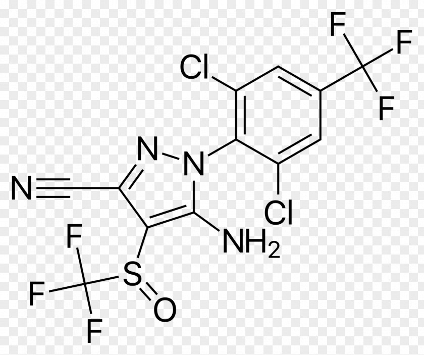 Insecticide Lidocaine Fipronil Chemical Formula Molecule Compound PNG