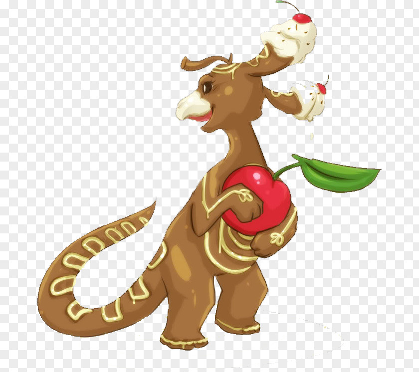 Reindeer Christmas Ornament Legendary Creature Animated Cartoon PNG