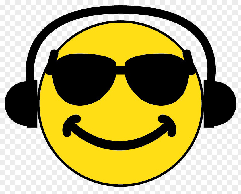 Smiley Headphones Emoticon Clip Art PNG