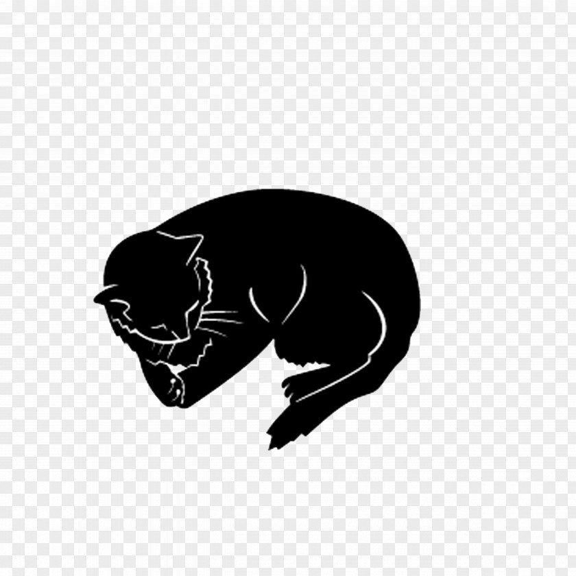 A Cat Crouching With The Claws Of Persian Dog Black Panther Sticker PNG