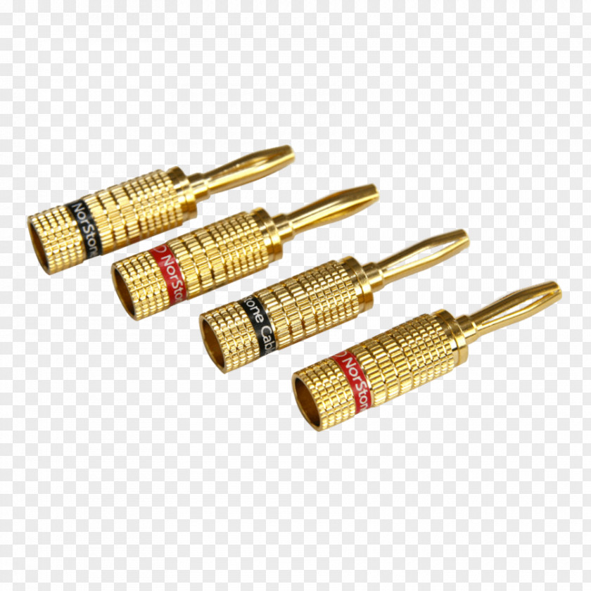 Banana Connector NORSTONE Bls500 Plugs Pack Of 4 Silver Electronic-Component Connectors Loudspeaker PNG