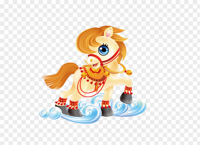 Cartoon Horse Illustration PNG