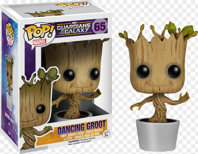 Dancing Groot Action & Toy Figures Funko Pop Marvel Guardians Of The Galaxy Rocket Raccoon Vinyl BobbleHead FigureToy Pop! PNG