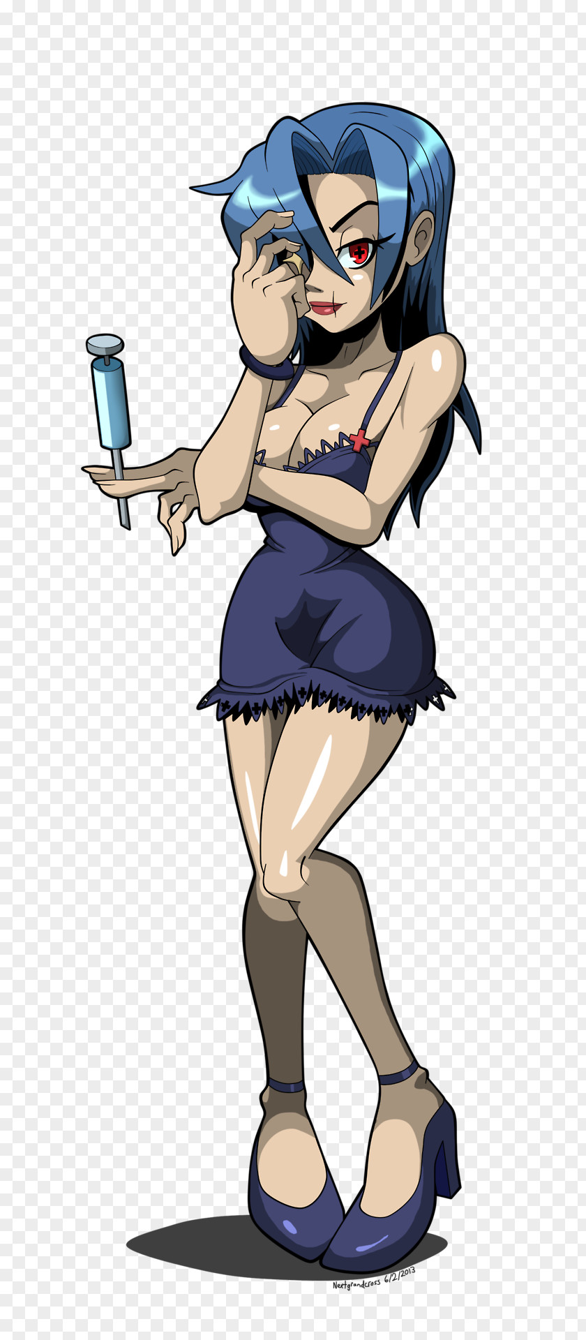 Syringe Skullgirls Cartoon Drawing Model Sheet PNG