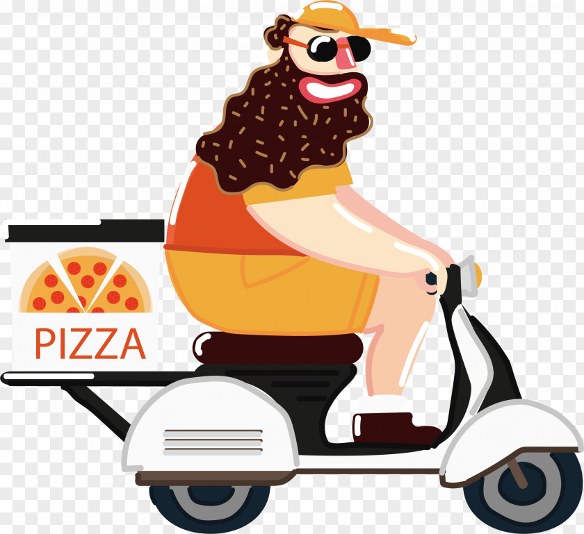 The Bearded Man Take-out Cartoon Illustration PNG