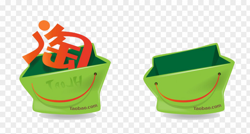 Green Shopping Bag Taobao Tmall Online Alibaba Group PNG