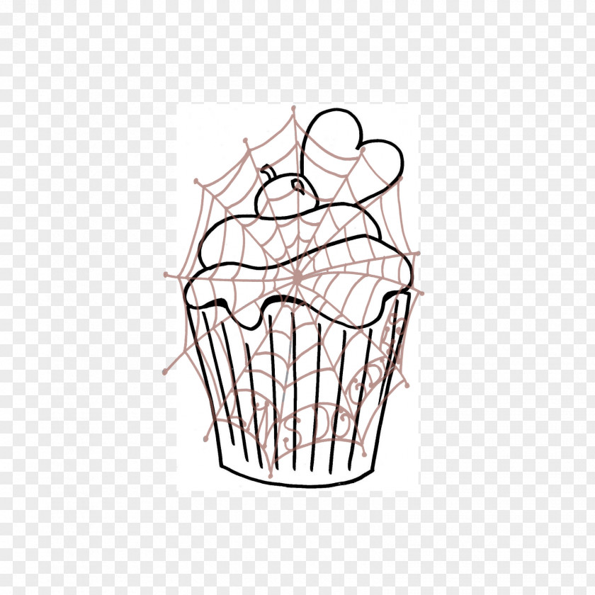 Hand-painted Cupcakes White Angle Sketch PNG