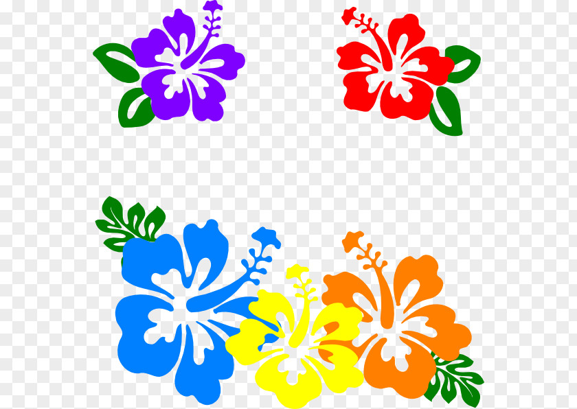 Hibiscus Flower Cliparts Hawaiian Clip Art PNG